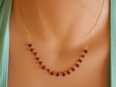 garnet necklace gold garnet January birthstone garnet necklace rosary style necklace dainty gold necklace bead necklace layered necklace Garnet Rosary, Garnet Necklace Gold, Rosary Style Necklace, Dainty Initial Necklace, Necklace Bead, Necklace Layered, Necklace Initial, Garnet Necklace, Initial Necklace Gold