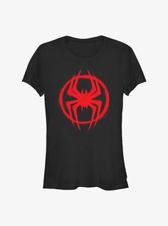 Lightweight 100% combed ring spun cottonWash cold; dry lowImportedListed in junior sizesRuns small  size up Miles Morales Shirt, Miles Morales Logo, Spider Verse Miles, Spider Man Across The Spider Verse, Miles Morales Spiderman, Across The Spider Verse, Tall Hoodies, Plus Size Swim, Miles Morales