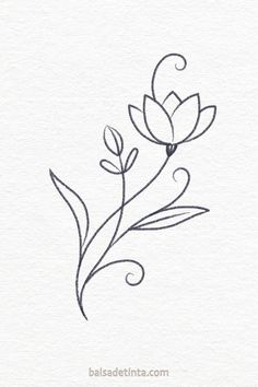 a black and white drawing of two flowers