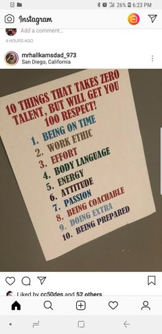 an image of a poster with the words 10 things that takes zero talent