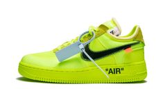 The Off-White x Nike Air Force 1 Low “Volt” came out in December 2018 and added a blast of color to a year of releases from Virgil Abloh and the Swoosh.  Releases alongside a black colorway in the same materials, this decidedly bolder edition features a Volt synthetic and mesh construction with matching suede for the eyestay paneling and heel tab.  Black Swooshes add contrast, while the design is completed with Abloh’s usual detailing that includes bright orange tabs, “AIR” printed on the midsol Doudoune The North Face, Nike X Travis Scott, White Air Force 1, Nike Off White, White Air Forces, Low Air Jordan 1, Nike Swoosh Logo, Haikou, Nike Models