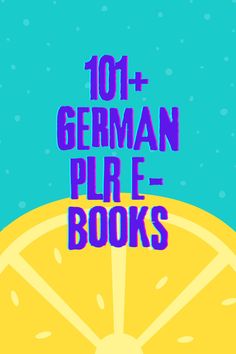 an orange with the words 101 + german pure books written on it in purple and blue