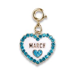 Personalize the perfect gift that tells their story with a CHARM IT! March Birthstone Charm! Add this charm to any CHARM IT! bracelet or necklace and customize her collection! features & materials Swivels Enamel, Glass, Base Metal WARNING: Choking Hazard - Small parts. Not for children under 3 years. Personalized Charm Necklaces For May Birthstone, Personalized Gift Charm Necklace With May Birthstone, Personalized May Birthstone Charms For Gifts, Gold Charms With Birthstone For Gifts, Heart-shaped Birthstone Charm Necklace For Birthday, Christmas Presents For Her, Frog Gifts, Derby Fascinator, Unicorn Charm