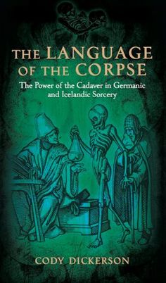 the language of the corpse, with an image of two skeletons in green and black