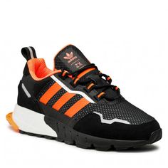 adidas ZX 1K Boost 'Black Solar Orange' H00428 Adidas Zx 1k, Adidas Zx, Swag Shoes, Sneakers Men Fashion, Sneakers Fashion, Adidas Sneakers, Solar, Adidas, Orange