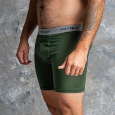 "If you are searching for the best underwear that will serve you well during a workout and offer maximum comfort outside the gym, look no further than menique boxer briefs. Crafted from natural and organic 100% Merino wool, the men's boxer shorts are super soft and luxuriously feel like a second skin without any painful chafing. In addition, the men's underwear features slim fit that will not add any unnecessary bulk to what you wear on top while the longer legs stay in place and do not ride up Longer Legs, Mens Boxer Shorts, Men's Briefs, Mens Boxers, Mixing Fabrics, Boxer Shorts, Sustainable Clothing, Boxer Briefs, Second Skin