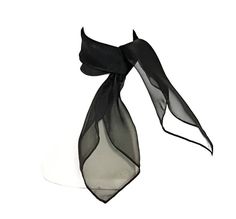 This black organza neck scarf is a stylish accessory for both day and night. Made from high-quality organza material, it measures 19 inches in length, providing a versatile and elegant addition to any outfit. Add a touch of sophistication with this must-have neck scarf. Machine wash cold / hand dry Press if needed Elegant Black Tie Scarf, Party Scarves In Organza, Elegant Adjustable Scarf Neckwear, Chic Black Silk Scarf Gift, Elegant Party Scarf, Elegant Silk Neckwear For Party, Black Silk Scarf For Party, Elegant Sheer Silk Scarf For Formal Occasions, Classic Black Neckwear For Party