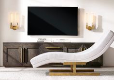 a large flat screen tv mounted to the side of a wall