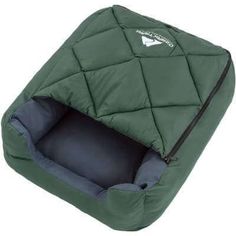 an image of a dog bed that is green