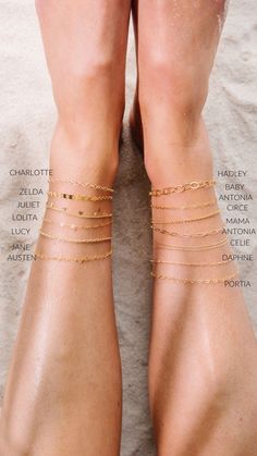 Permanent Anklet, Hey June, Living In Yellow, Ankle Jewelry, Tall Girl, Fancy Jewelry, Silver Shop, Cute Sets, Running Tops