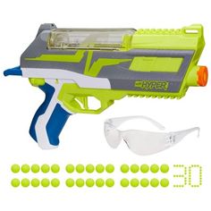 Fire into fast reloads with the Nerf Hyper Impulse-40 blaster that features a spring-open hopper for instant round reloading! Press the quick-release button with your trigger hand and hopper doors automatically open. The innovative design helps keep your finger on the trigger and ready to fire as you refill hopper with your free hand. You can jump back into battle instantly to stay ahead of the competition! Hopper holds the 30 Nerf Hyper rounds included, with massive capacity for up to 40 rounds Reloading Press, Nerf Toys, Cool Gifts For Teens, The Toys, Open When, Canadian Tire, Toys R Us, Outdoor Toys, Free Hand