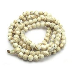 Arca Shell 108 Bead Mala Bead Size 10mm Strand Approx. 37" Strung on cotton cord Origin is Nepal Beige Wooden Beaded Bracelets, Cream Hand-strung Round Bead Jewelry, Hand-strung Cream Round Bead Jewelry, Natural Color Hand-strung Beaded Necklaces With Round Beads, Natural Hand-strung Round Beaded Necklaces, Natural Hand-strung Beaded Necklace, White Wooden Beads Necklace For Healing, Natural Hand-strung Beaded Necklace With Round Beads, White Hand-strung Beaded Necklaces