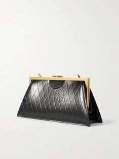 Classic Leather Clutch For Events, Luxury Evening Clutch With Gold-tone Hardware, Chic Evening Bag For Dinner, Classic Evening Clutch With Gold-tone Hardware, Timeless Leather Evening Clutch, Timeless Evening Clutch With Gold-tone Hardware, Leather Clutch For Evening, Leather Evening Clutch, Classic Leather Clutch For Evening