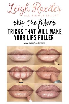 How To Lip Contour, Bigger Lips Makeup Tutorials, Contour Lips Bigger, How To Contour Lips, How To Do Lips Makeup, How To Do Lip Makeup, Natural Soft Glam Makeup Brown Eyes, Lip Ideas Make Up