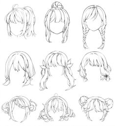 얼굴 드로잉, How To Draw Anime Hair