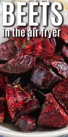 beets in the air fryer with text overlay