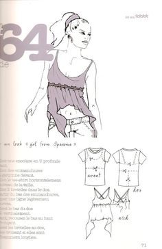 an image of a woman's top and shorts sewing pattern from the book,