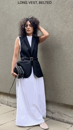 neelam.ahooja on Instagram: Backless vest Outfit: Sleeveless tee, Bassike Lili skirt, Mesh shoes, Mini Twin Two bag, belt, The Row Vest, Comme des Garçons Earrings,… Sleeveless Long Vest Outfits, Long Vest Street Style, Belted Vest Outfit, Tshirt And Vest Outfit Women, Skirt With Vest Outfits, Vest Over Dress Outfit, Shirt Vest Outfits For Women, Vest With Dress Outfit, Neelam Ahooja Style