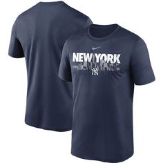 Men's New York Yankees Nike Navy Local Skyline Legend Performance T-Shirt Nike T-shirt With Text Print For Sports, Nike Relaxed Fit Tops With Letter Print, Nike Tops With Letter Print In Relaxed Fit, Nike Tops With Letter Print And Relaxed Fit, Spring Moisture-wicking Crew Neck Top, Nike Crew Neck T-shirt With Letter Print, Nike Letter Print Crew Neck T-shirt, Nike Graphic Tee With Text Print, Nike T-shirt With Text Print And Crew Neck