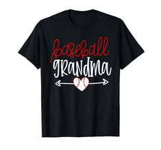 baseball grandma t - shirt with heart and arrow