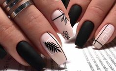 Nails Grunge, Manicure Nail Designs, Diy Acrylic Nails, Matte Nails Design, Grunge Nails, Fall Acrylic Nails, Fashion Grunge, Nail Art Designs Videos, Classy Nails