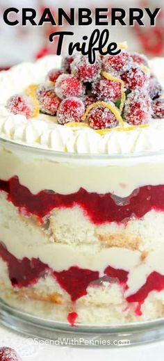 this cranberry trifle is so delicious and easy to make