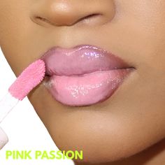 SHE'S GLOSSY! Super Hydrating and Long Lasting Wear. Our luminous gloss glides on easily without stickiness. Available in a wide range of shades our gloss is vegan and cruelty free :) Nude Lip Makeup, Light Pink Lipstick, 4a Natural Hair, Shine Lip Gloss, High Shine Lip Gloss, Pink Passion, Makeup For Black Skin, Barbie Makeup, Pigmented Lips