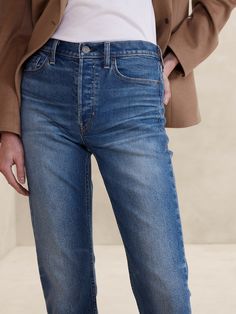 Petite Shorts, High Rise Jeans, Petite Size, High Waist Jeans, The Earth, Straight Jeans, Spring Fashion, Style Me, Banana Republic