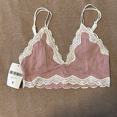 Nwt Forever 21 Small Lace Bralette Spring Beige Lace Bra, Spring Lace Beige Bra, Spring Cami Bra With Lace Trim, Feminine Beige Bra For Spring, Seamless Beige Bra For Spring, Spring Cream Bra With Built-in Support, Feminine Cream Bra For Spring, Spring Cream Bra, Purple Bralette