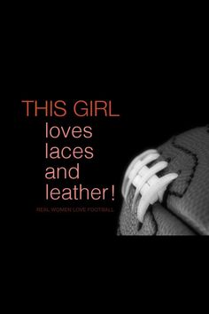 this girl loves laces and leather real women's love football cover art print