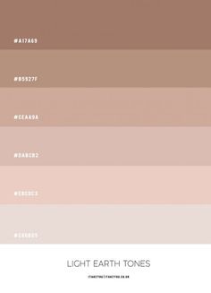 the different shades of light earth tones in this color palette are from left to right