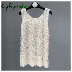 45056124649689 Casual Sequined Tank Top For Party, Glamorous Summer Vest With Sequins, Glamorous Summer Vest Top, Summer Party Vest Sleeveless Blouse, Sleeveless Blouse Vest For Summer Parties, Sleeveless Summer Party Vest, Summer Party Tank Vest, Glamorous Sleeveless Summer Vest, Glamorous Sleeveless Summer Top