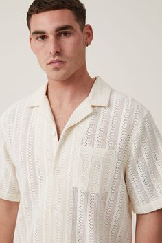 Palma Short Sleeve Shirt Beige Johnny Collar Shirt With Relaxed Fit, Casual Cream Shirt With Spread Collar, Casual Cream Top With Camp Collar, Casual Cream Collared Camp Shirt, Summer Cream Camp Shirt With Relaxed Fit, Beige Johnny Collar Shirt For Summer, Cream Summer Shirt With Camp Collar, Summer Cream Shirt With Camp Collar, Cream Camp Collar Shirt For Summer