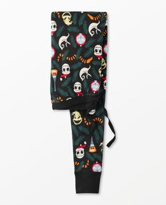 Women's organic cotton pajama pants featuring jolly and ghoulish ornaments from Disney Tim Burton's The Nightmare Before Christmas! • Unique artwork only available at Hanna • Hypoallergenic & eczema-friendly • Sensory-friendly scratch-free seams that lay flat on the skin • OEKO-TEX® STANDARD 100 certified safe from hundreds of harsh chemicals 100% organic combed cotton rib knit Super-smooth flatlock seams Encased elastic waistband with adjustable drawcord Soft ribbed cuffs Tops and pants offered Long Johns Pajamas, Cotton Pajama Pants, Sensory Friendly, Cuffed Top, Long John, The Nightmare Before Christmas, The Nightmare, Sleepwear & Loungewear, Cotton Pyjamas