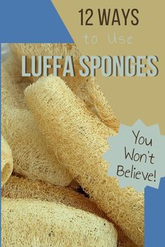 there is a poster with the words, 12 ways to use luffa sponges you won't believe