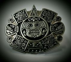 Chicano Mens Lowrider Hat Fedora Vintage Aztec Sun God Silver Button Badge Pin Mexican Belt Buckle, Vintage Silver Belt Buckles For Rodeo, Preown Western Hats Gambler, Western Belt Buckles Coolbuckles.biz, Aztec Gold Coin, Lowrider, Silver Buttons, Button Badge, Polish Silver