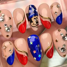 Absolutely LOVED doing this custom sorcerer Mickey set! Featuring my fav velvet cat eye technique and some gold chrome and rhinestones for the fullllll sorcerer effect 🥰😍 she’s taking these to Disney with her! Who wants more Disney nails!?!? Inspo for the swirl nails - @nailssjunkie Fantasia Nails Disney, Mickey Disney Nails, Sorcerer Mickey Nails, Polly Pocket Nails, Star Wars Nail Designs, Disney Cruise Nails Design, Cute Disney Nail Designs, Mickey Nail Designs, Nail Art Designs Disney