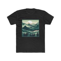 Step into nature's embrace with our Mid-Century Modern Mountain Range Graphic Tee, where timeless design meets contemporary style. Crafted with the utmost attention to detail, this shirt features a stunning mountain vista rendered in various shades of green, evoking a sense of tranquility and connection to the great outdoors. Designed for nature lovers and trendsetters alike, this tee effortlessly blends classic mid-century aesthetics with a modern twist, making it the perfect addition to any wardrobe. Whether you're hitting the trails or simply strolling through the city, this shirt is sure to turn heads and spark conversations. Made from high-quality materials for ultimate comfort and durability, our graphic tee is as practical as it is stylish. Elevate your everyday look with a touch of Retro Mountain, Modern Mountain, Green Nature, Mid Century Modern Style, Mountain Range, Mid Century Design, Shades Of Green, Nature Lover, Trend Setter