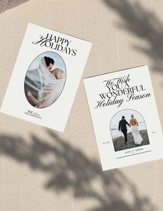 two wedding brochures sitting on top of a table