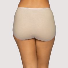 The Vanity Fair® Perfectly Yours® Classic Cotton Brief provides generous full rear and tummy coverage. Made with 100% cotton fabric that offers breathability for ultimate comfort. This panty has a soft waistband that won’t  dig in. Fitted Cotton Bottoms With Moderate Coverage, Cotton Briefs With Hygienic Liner, Supportive Seamless Cotton Bottoms, Comfortable Moderate Coverage Briefs, Seamless Cotton Brief Bottoms, Cotton Seamless Full Coverage Bottoms, Basic Cotton Brief Bottoms, Comfortable No-show Bottoms With Moderate Coverage, Cotton Briefs For Daywear