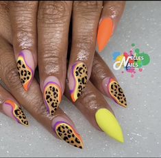 Diva Nails, Fall Nail Art Designs, Diy Acrylic Nails, Animal Nails, Animal Print Nails, I Love Nails, Nail Bar