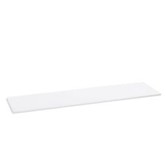 a white shelf sitting on top of a wall