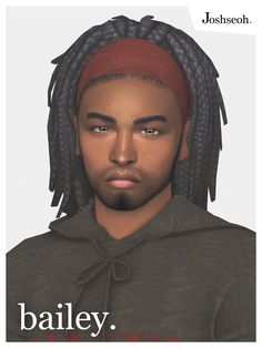 an image of a man with dreadlocks on his head and the words bailey above him