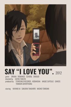 the poster for say i love you 2012 shows two people looking at a cell phone