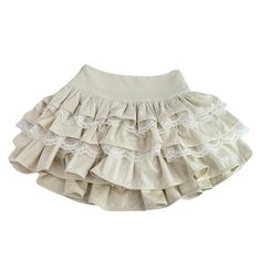 𝒜𝒷ℴ𝓊𝓉: This elegant white ruffled skirt embodies the on-trend ballerina-core aesthetic. Delicately adorned with lace. It seamlessly combines sophistication with a touch of romantic flair. Cotton, Polyester ♡ 𝓼𝓲𝔃𝓲𝓷𝓰 ♡ S: Waist: 62cm/ 24.4 in. Length: 38cm/ 15.0 in M: Waist: 66cm/ 26.0 in. Length: 39cm/ 15.4 in L: Waist: 70cm/ 27.6 in. Length: 40cm/ 15.7 in White Ruffled Skirt, Mini Ruffle Skirt, Cutesy Clothes, Ballerina Core, Platform Mary Janes, Ruffled Skirt, Platform Slippers, + Core + Aesthetic, Dress With Cardigan