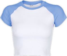 Sky Blue Crop Top, Blue Crop Top, Blue Crop Tops, Top T Shirt, Pink Sky, T Shirt Women, Cute Pink, Short Tops, Cotton T Shirt