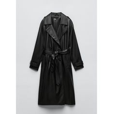 Lapel Collar Trench With Long Sleeves With Epaulettes. Side Pockets. Tied Self Belt. Back Slot At Hem. Front Double Breasted Closure 2023 Clothes, Duffel Coat, Denim Trench Coat, Fall Mood Board, Fall Mood, Checked Jacket, Leather Trench, Long Trench Coat, Suede Coat