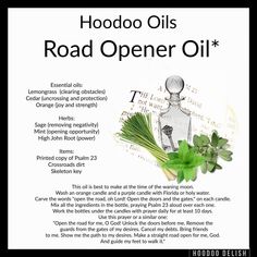 Hoodoo Delish, Road Opener Oil, Hoodoo Rootwork, Magick Oil, Hoodoo Oils, Road Opener