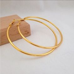 Stampd | Jewelry | Gold 6mm Hoops Thin Lightweight Gold Plated Punk | Poshmark Dragon Plate, Snake Dragon, Dragon Princess, Wedding Rose, Gift Bracelet, Heart Lock, Sapphire Wedding, Antique Pink, Engagement Bands