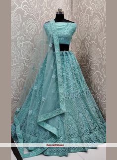 Lehenga Choli Designer, Lehenga Indian, Reception Lehenga, Blue Lehenga, Lehenga Choli Online, Indian Gowns Dresses